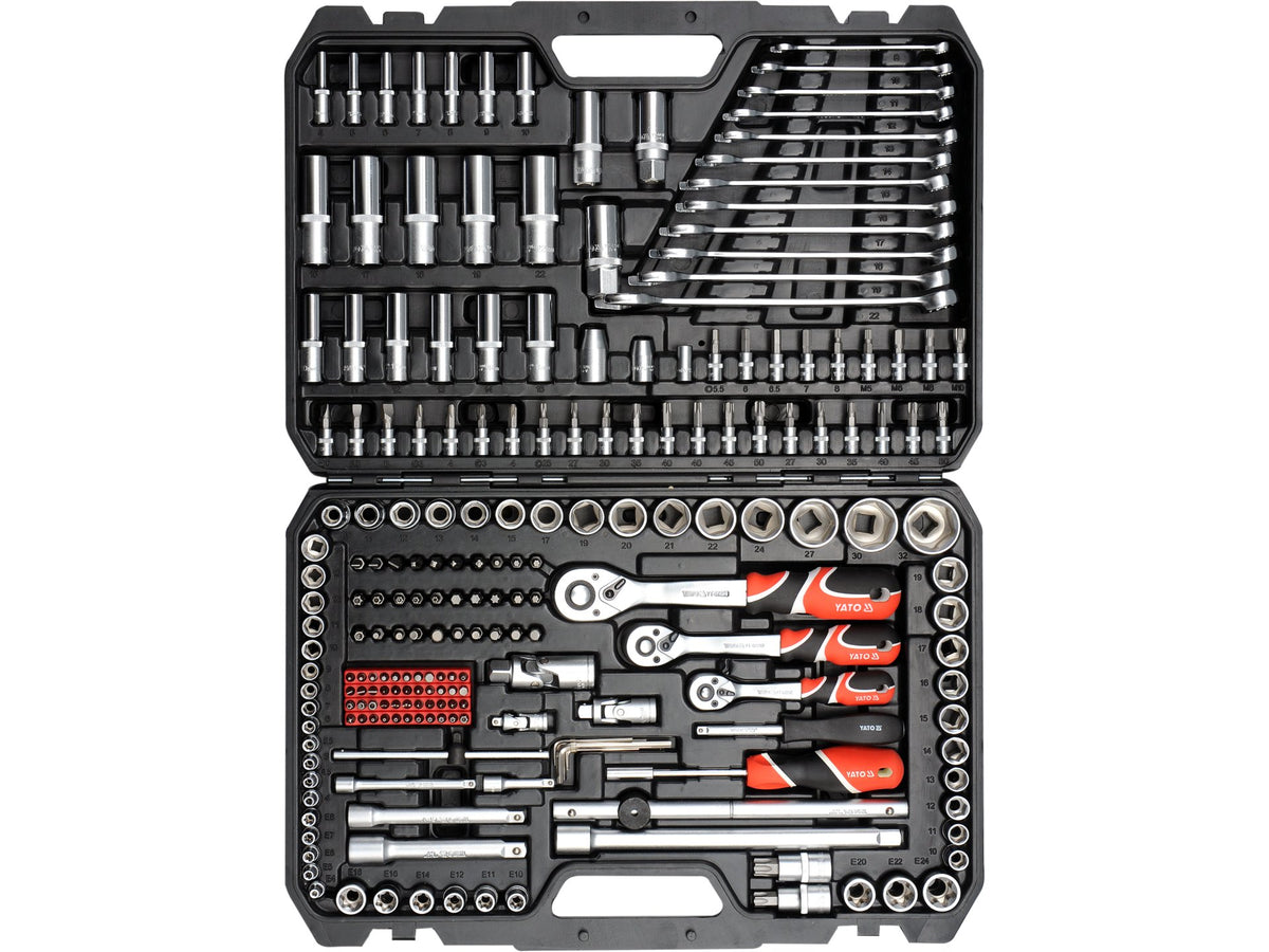 Gereedschapset 1/4'', 3/8'' En 1/2'', 216 St.