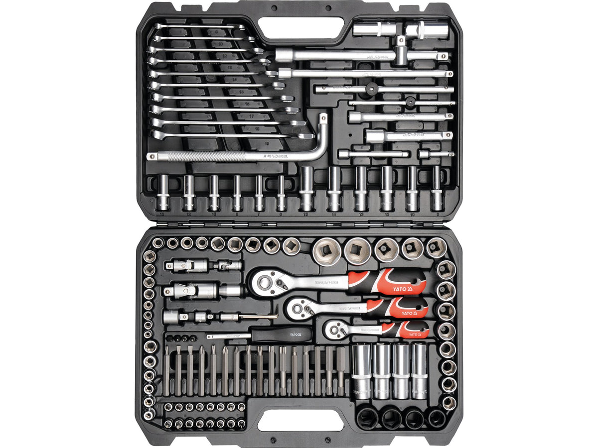 Gereedschapset 1/4'', 3/8'' En 1/2'', 128 St.