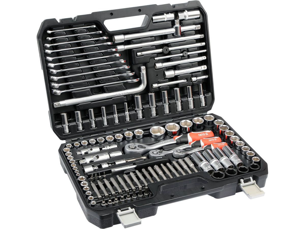 Gereedschapset 1/4'', 3/8'' En 1/2'', 128 St.