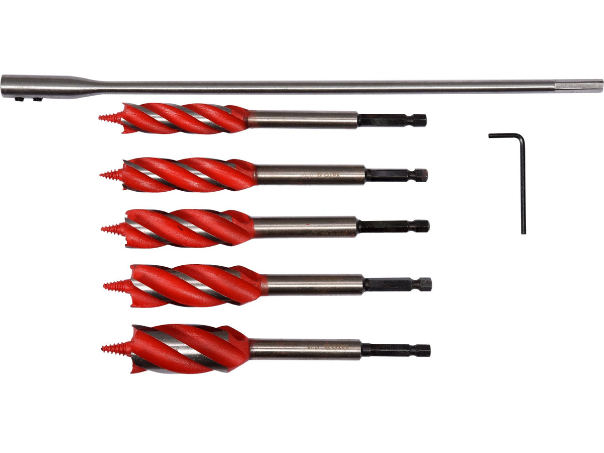 Houtboor Boorset 4-BLADEN 16-25MM 7ST. Hex