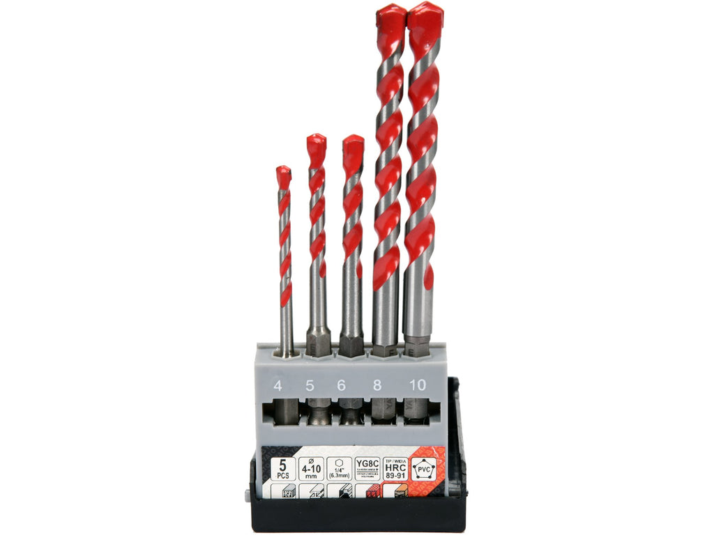 Universele Boorset 5 Stuks. 4-10MM Zeskant
