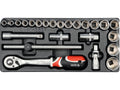 Lade Inzetstuk Set Doppen 1/2'' 24 Stuks.