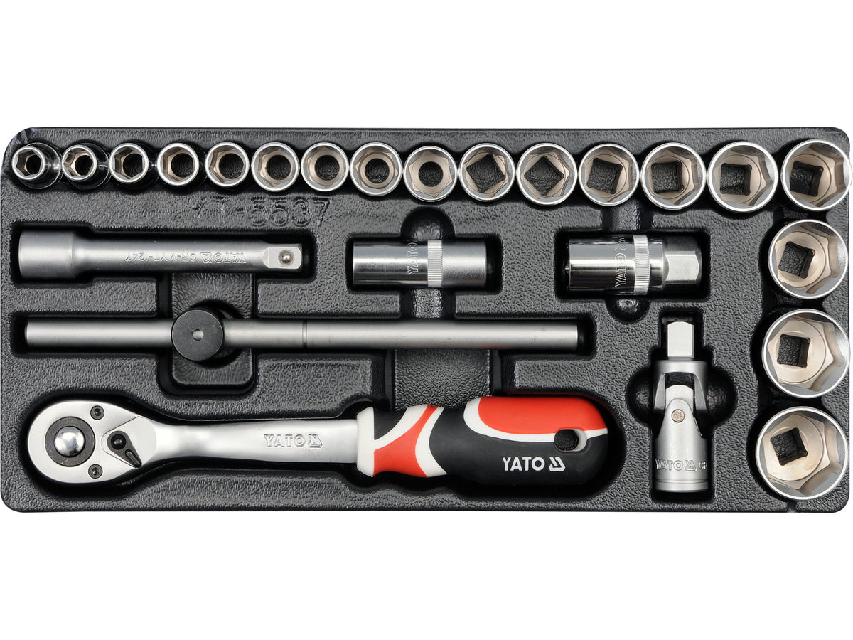Lade Inzetstuk Set Doppen 1/2'' 24 Stuks.