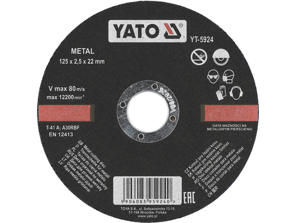 Metalen Snijschijven 125X2,5X22 MM