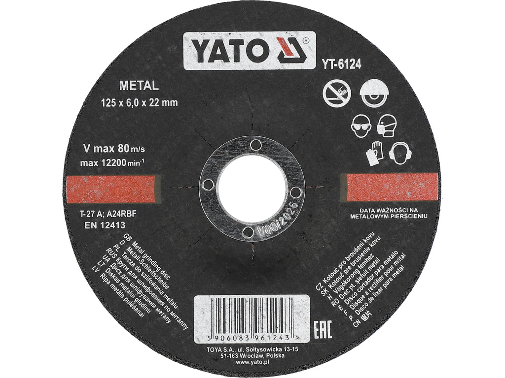 Metalen Slijpschijf 125X6,0X22 MM / 5 St.
