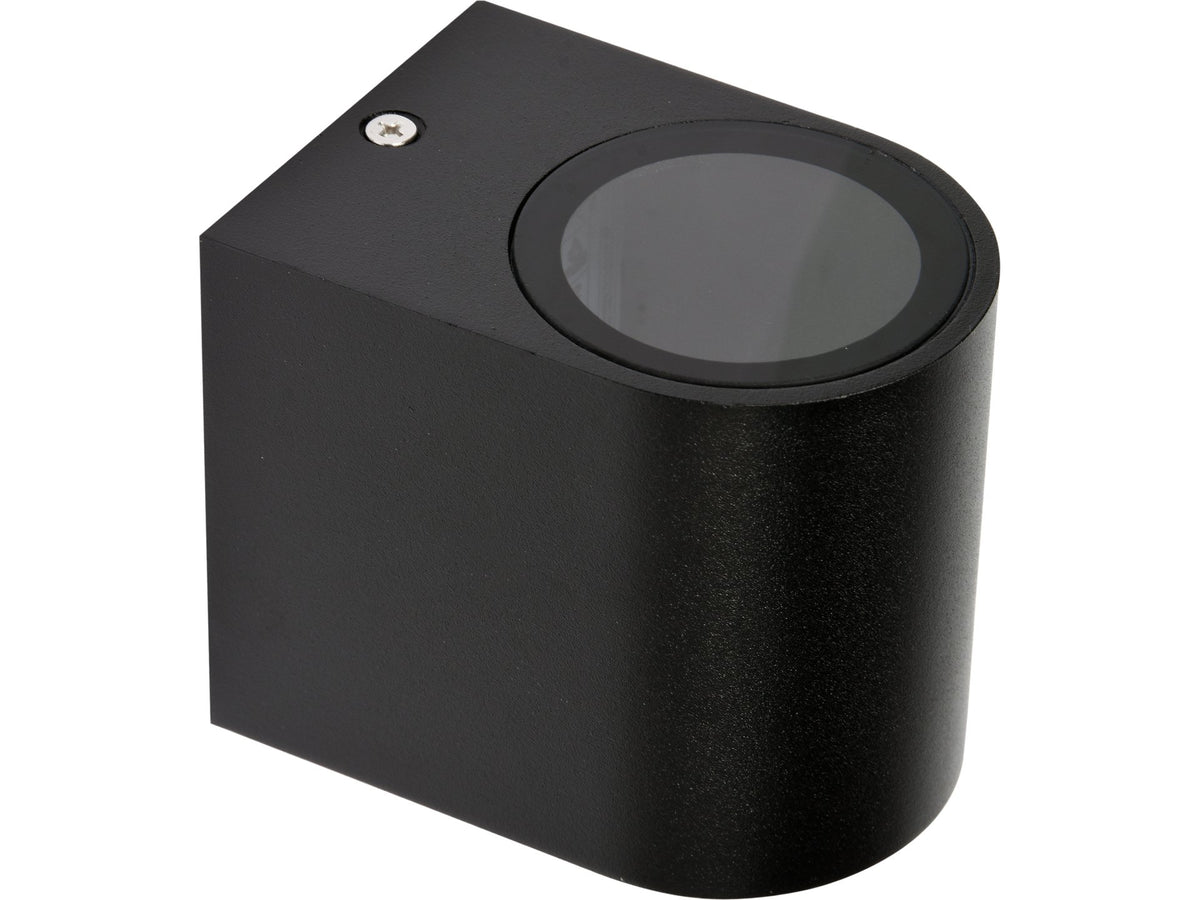 Buitenwandlamp Zwart Aluminium 1XGU10 Halve Wand