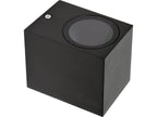 Buitenwandlamp Zwart Aluminium 1XGU10 Vierkant