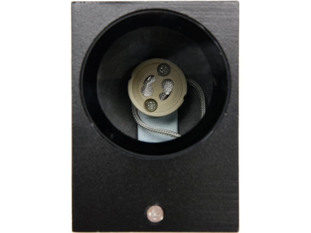 Buitenwandlamp Zwart Aluminium 1XGU10 Vierkant