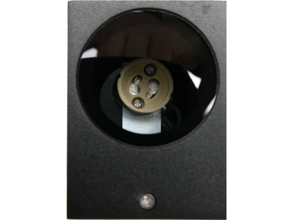 Buitenwandlamp Zwart Aluminium 2XGU10 Vierkant
