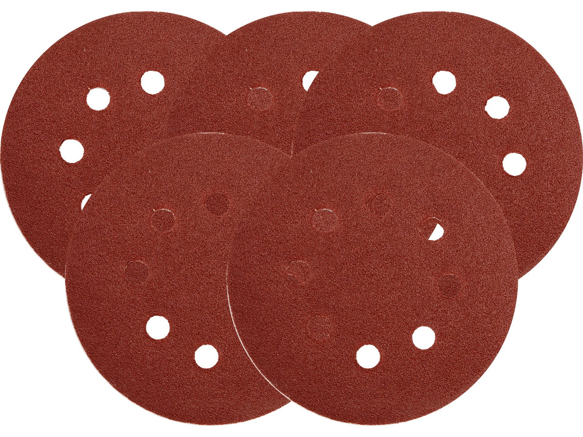 SCHUURSCHIJVEN MET Klittenband EN GATEN 125 MM P40 / 5 ST.