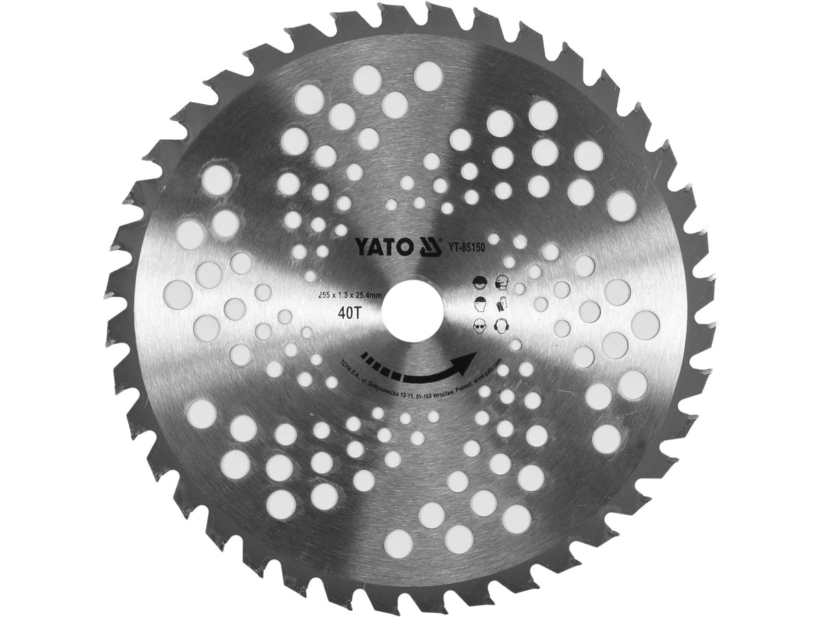 Tct-Schijf Voor Strimmers 255MM Met Een Klemgat 25,4MM Voor Brubs En Houten Wiesttempels