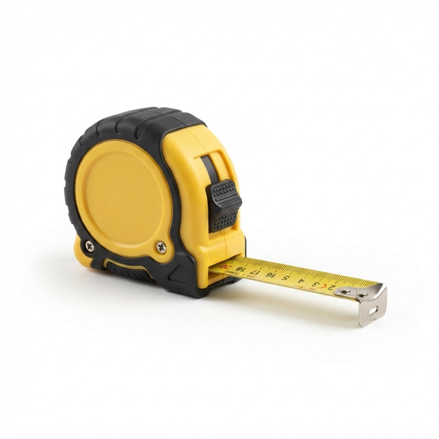 VOREL rolmaat 3 m x 16 mm, geel/zwart