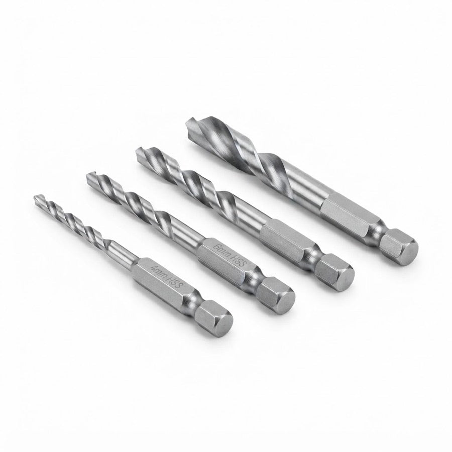 STHOR HSS metaalborenset 5 stuks, 4-10 mm, zeskanthendel 1/4 inch