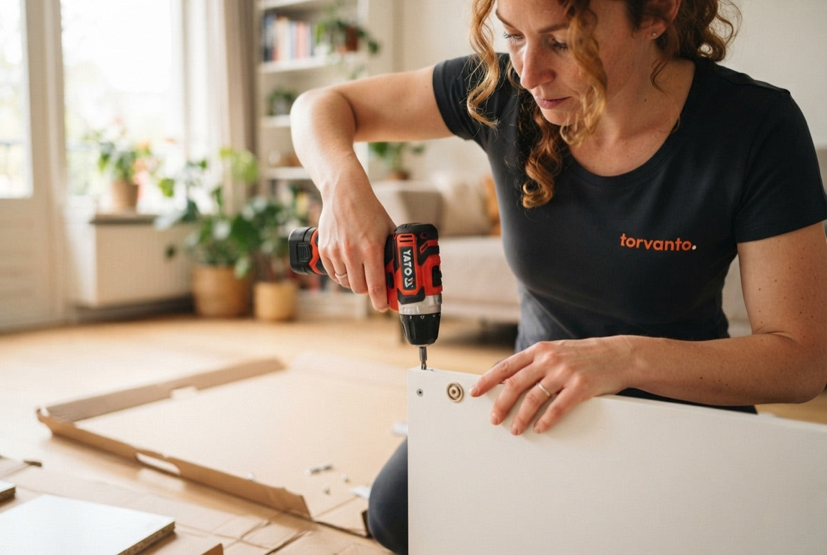 Frame eerst, nog niets vastdraaien
