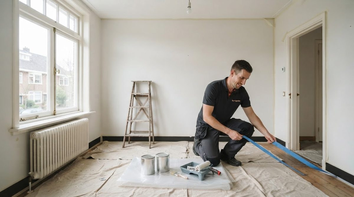 Tweede laag en tape eraf
